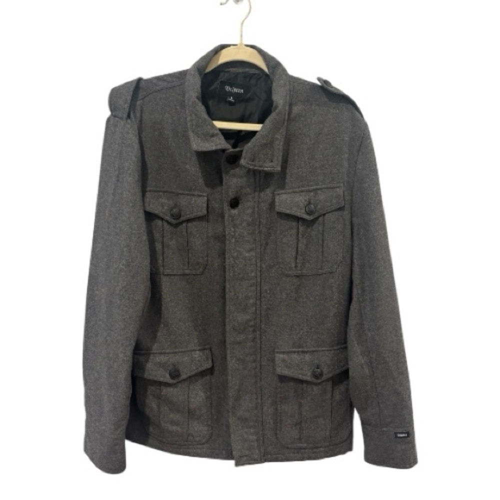 Brixton Full Zip Utility M65 Military Jacket Grey Men's Size Large